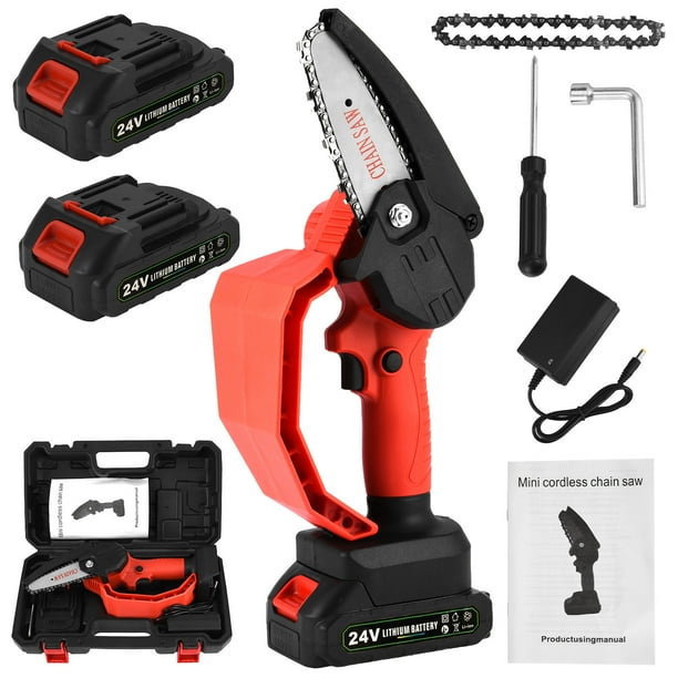 4 in Mini One-Hand Electric Cordless Saw Woodworking Chainsaw Wood Cutter Tool 4 in Mini One-Hand Electric Cordless Saw Woodworking Chainsaw Wood Cutter Tool